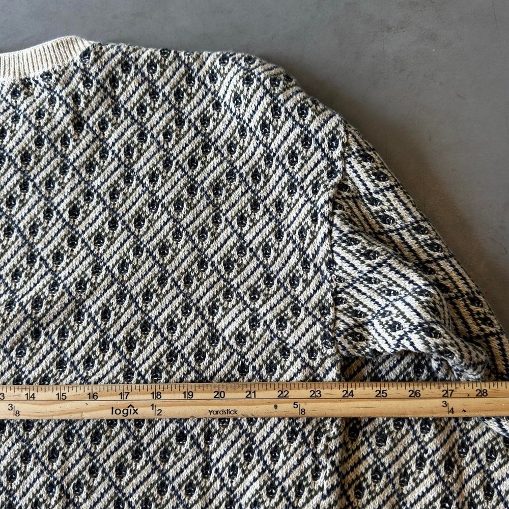 Vintage 90s trader bay pullover pattern sweater - Picture 4 of 6